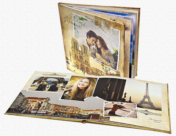Скидка 50% на фотокнигу Премиум в твердой персональной фотообложке 25х25, 30 разворотов